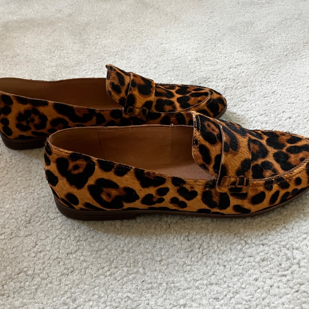 Madewell Loafer 7.5 , real calf hair leopard print - Picture 3 of 5